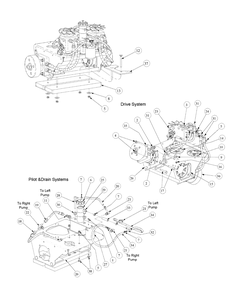 Drive Assembly Version 1 Diagram and Parts List for Z-WING48 53AI5BBY750-23HP-OHV Cub Cadet Lawn Tractor